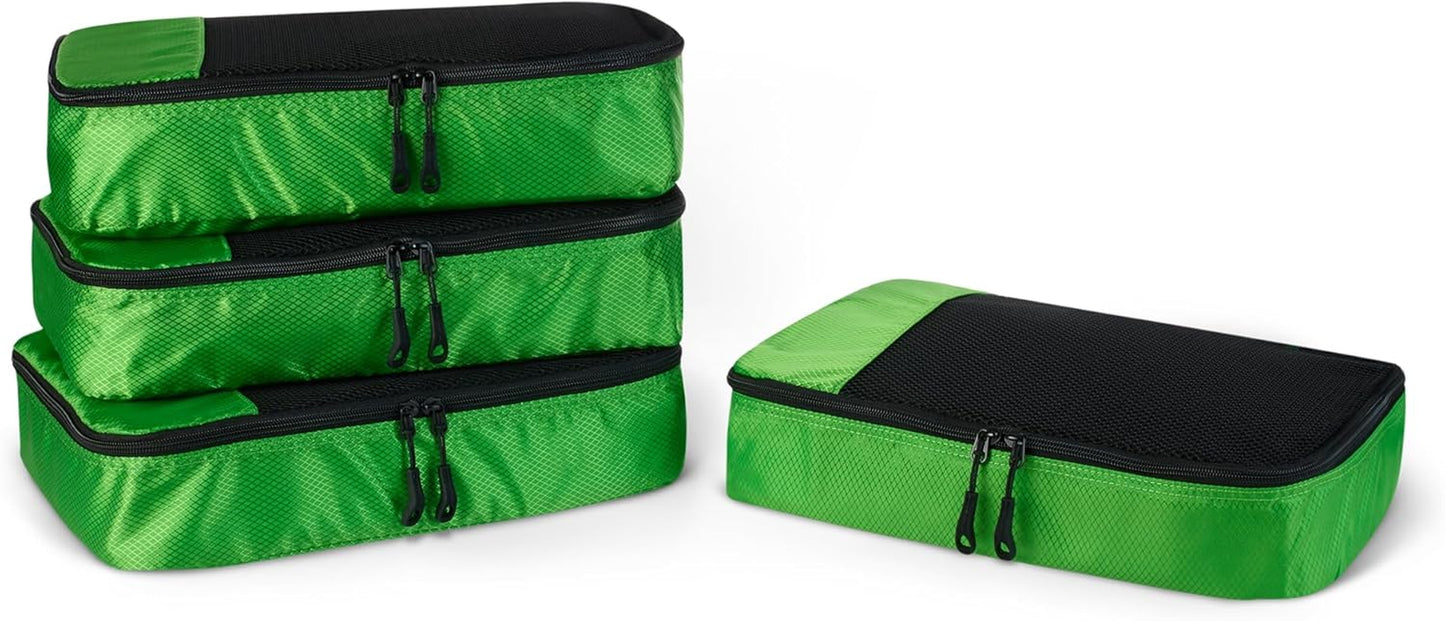 Travel Packing Cubes Set – 4 Piece Luggage Organizer Set (Blue)