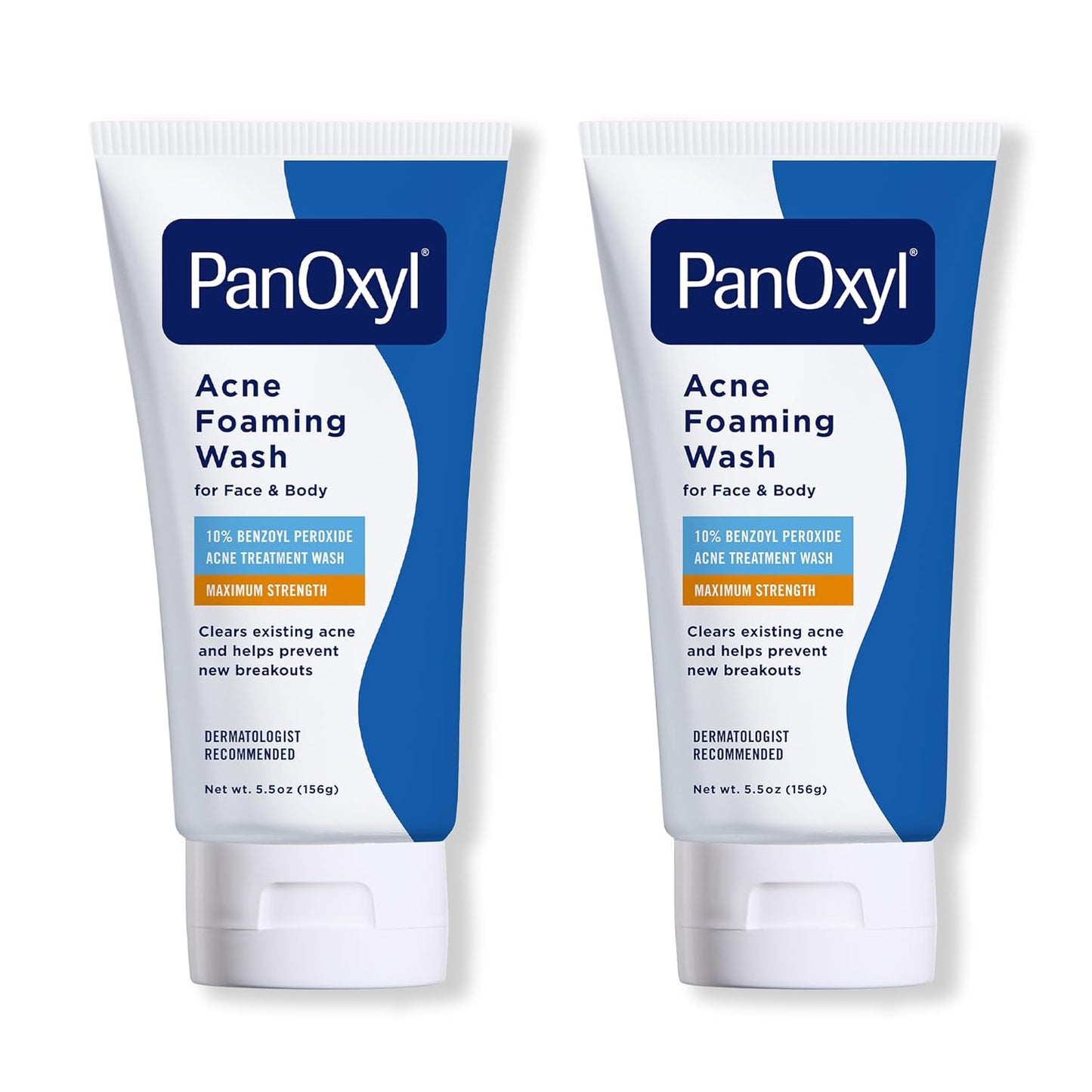 10% Benzoyl Peroxide Acne Foaming Wash, Maximum Strength, Daily Acne-Fighting Face and Body Cleanser, Face Wash to Clear, Treat and Prevent Acne Pimples and Stubborn Breakouts, 5.5 Oz Tube
