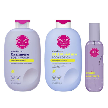 Vanilla Cashmere Body Lotion – 24-Hour Moisture with Natural Shea Butter, Lightweight & Non-Greasy Formula, Vegan Skin Care, 16 fl oz