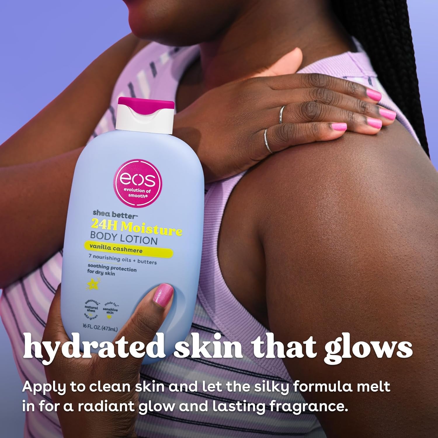Vanilla Cashmere Body Lotion – 24-Hour Moisture with Natural Shea Butter, Lightweight & Non-Greasy Formula, Vegan Skin Care, 16 fl oz