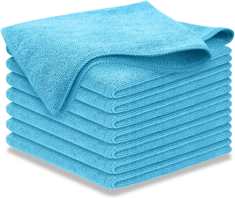 12-Pack Microfiber Cleaning Cloths - Ultra Absorbent, Streak-Free Shine, 1200 Washes - Perfect for Car Cleaning & Home Use!