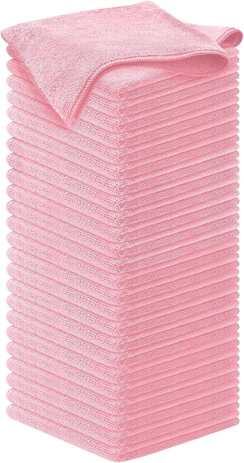 12-Pack Microfiber Cleaning Cloths - Ultra Absorbent, Streak-Free Shine, 1200 Washes - Perfect for Car Cleaning & Home Use!