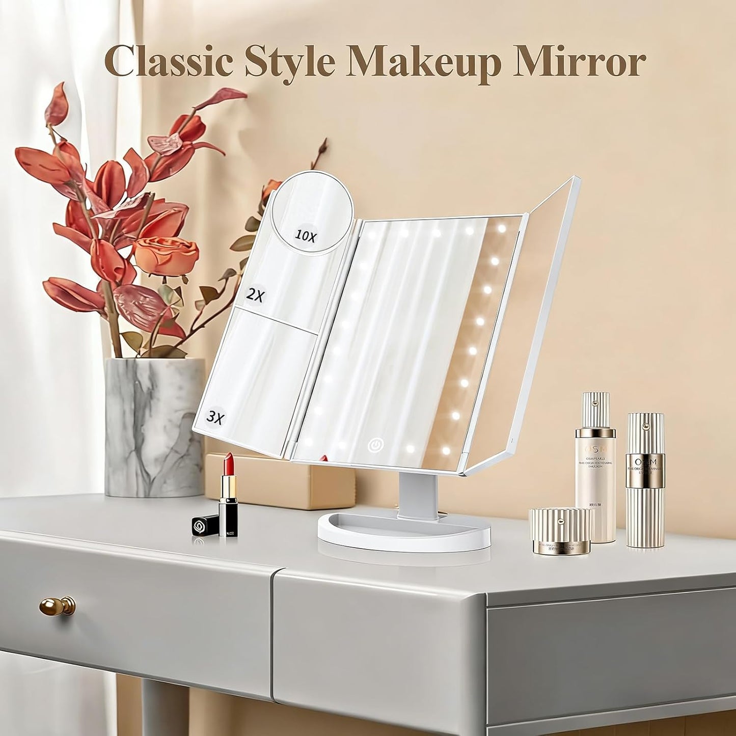 LED Vanity Makeup Mirror with Lights & Magnification