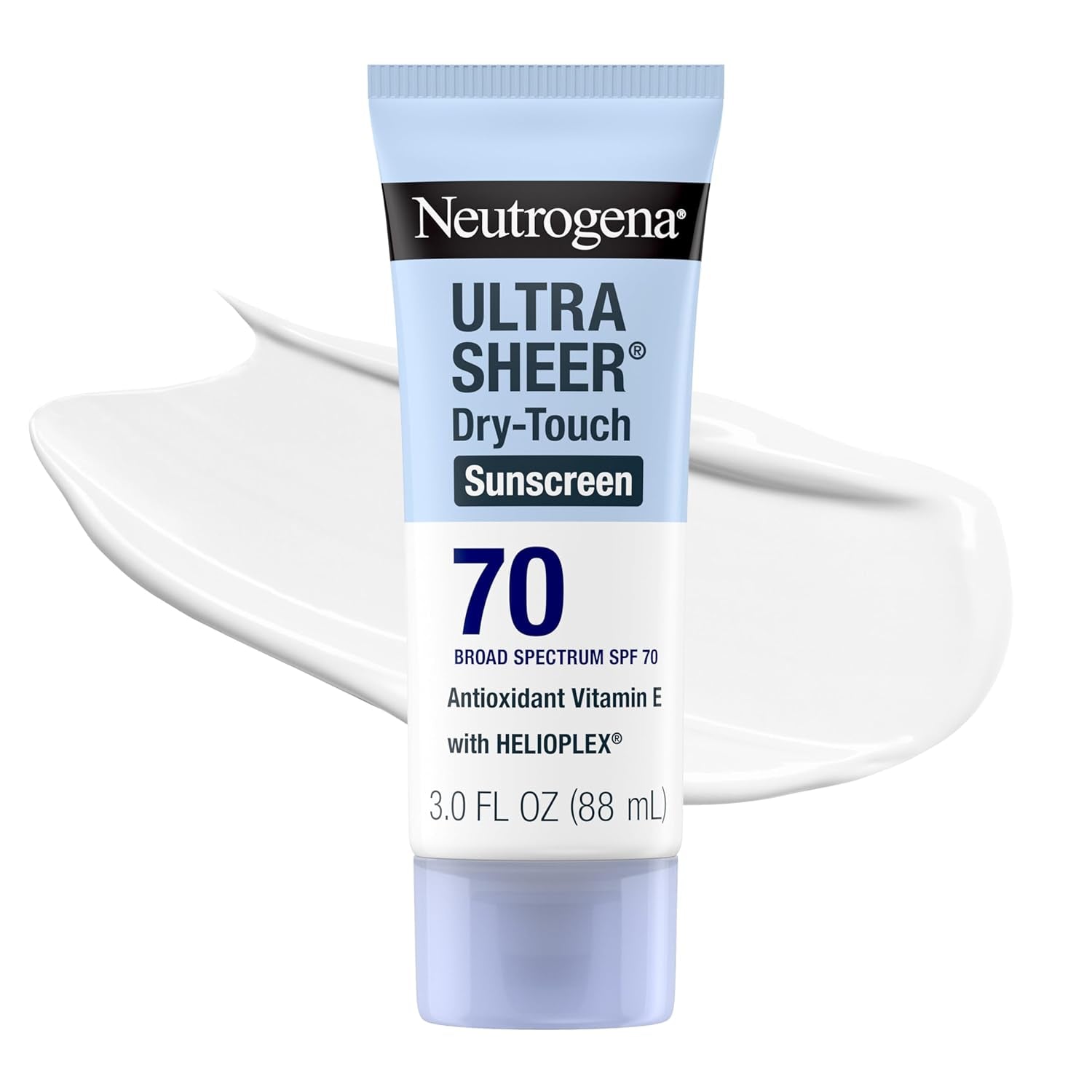 Ultra Sheer SPF 70 Sunscreen Lotion – Broad Spectrum UV Protection, Dry-Touch Matte Finish, Water Resistant, Oil-Free Formula, Travel Size 3 fl oz
