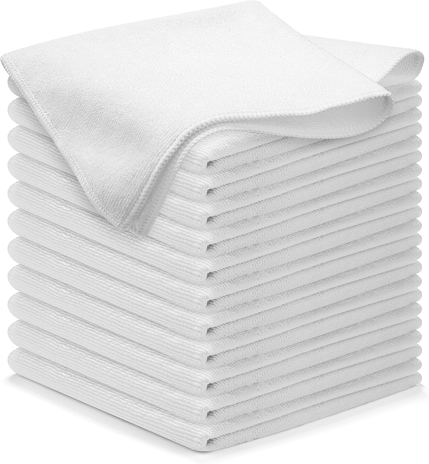 12-Pack Microfiber Cleaning Cloths - Ultra Absorbent, Streak-Free Shine, 1200 Washes - Perfect for Car Cleaning & Home Use!