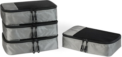 Travel Packing Cubes Set – 4 Piece Luggage Organizer Set (Blue)