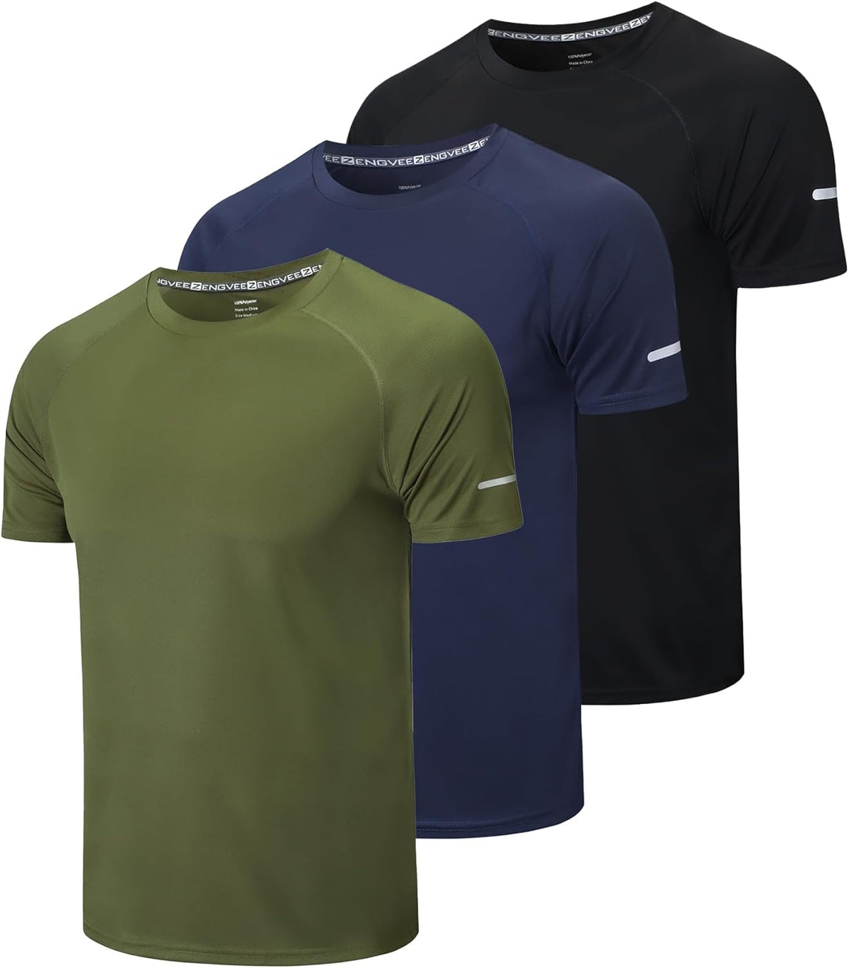 Men's Quick-Dry Mesh Athletic Workout T-Shirts - 1/3 Pack
