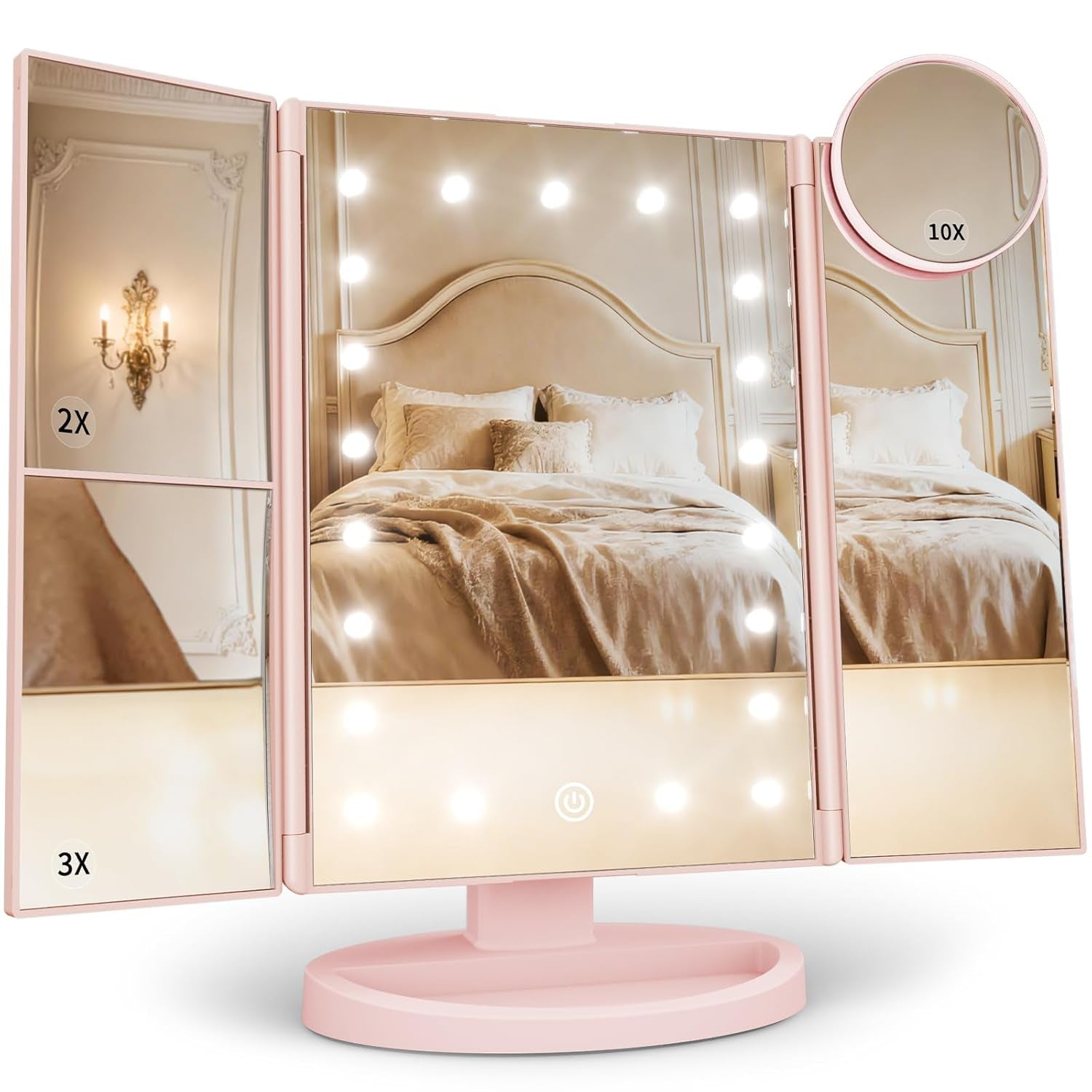 LED Vanity Makeup Mirror with Lights & Magnification