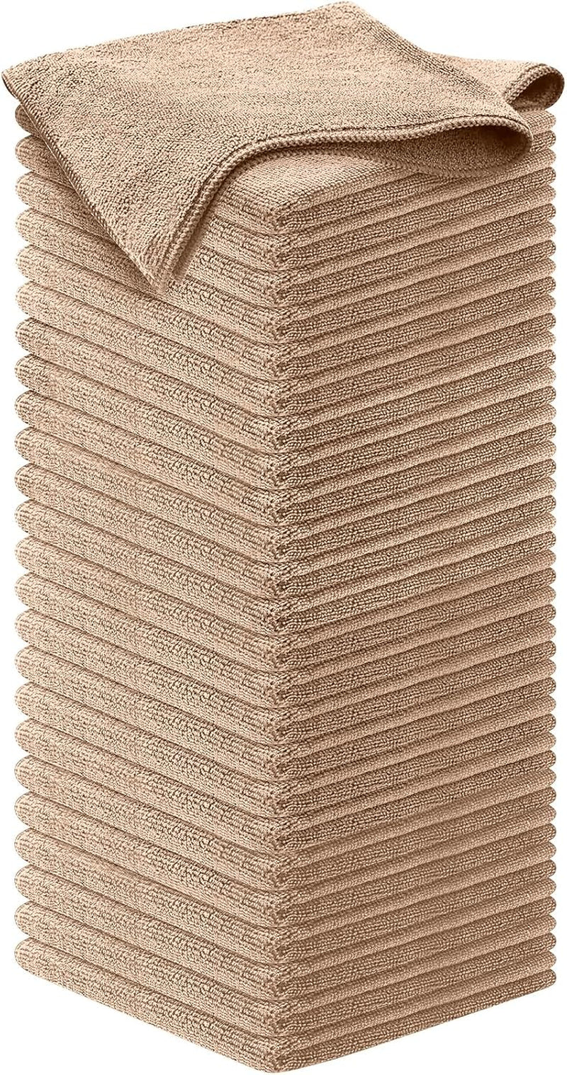 12-Pack Microfiber Cleaning Cloths - Ultra Absorbent, Streak-Free Shine, 1200 Washes - Perfect for Car Cleaning & Home Use!