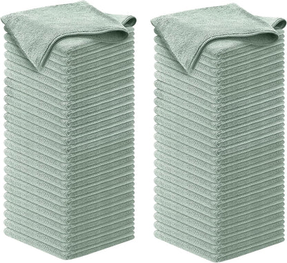 12-Pack Microfiber Cleaning Cloths - Ultra Absorbent, Streak-Free Shine, 1200 Washes - Perfect for Car Cleaning & Home Use!