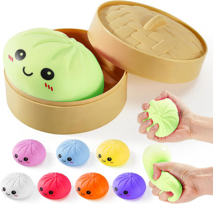 Glitter Dumpling Squishy Mystery Box – Stress Relief Fidget Toy (Golden)
