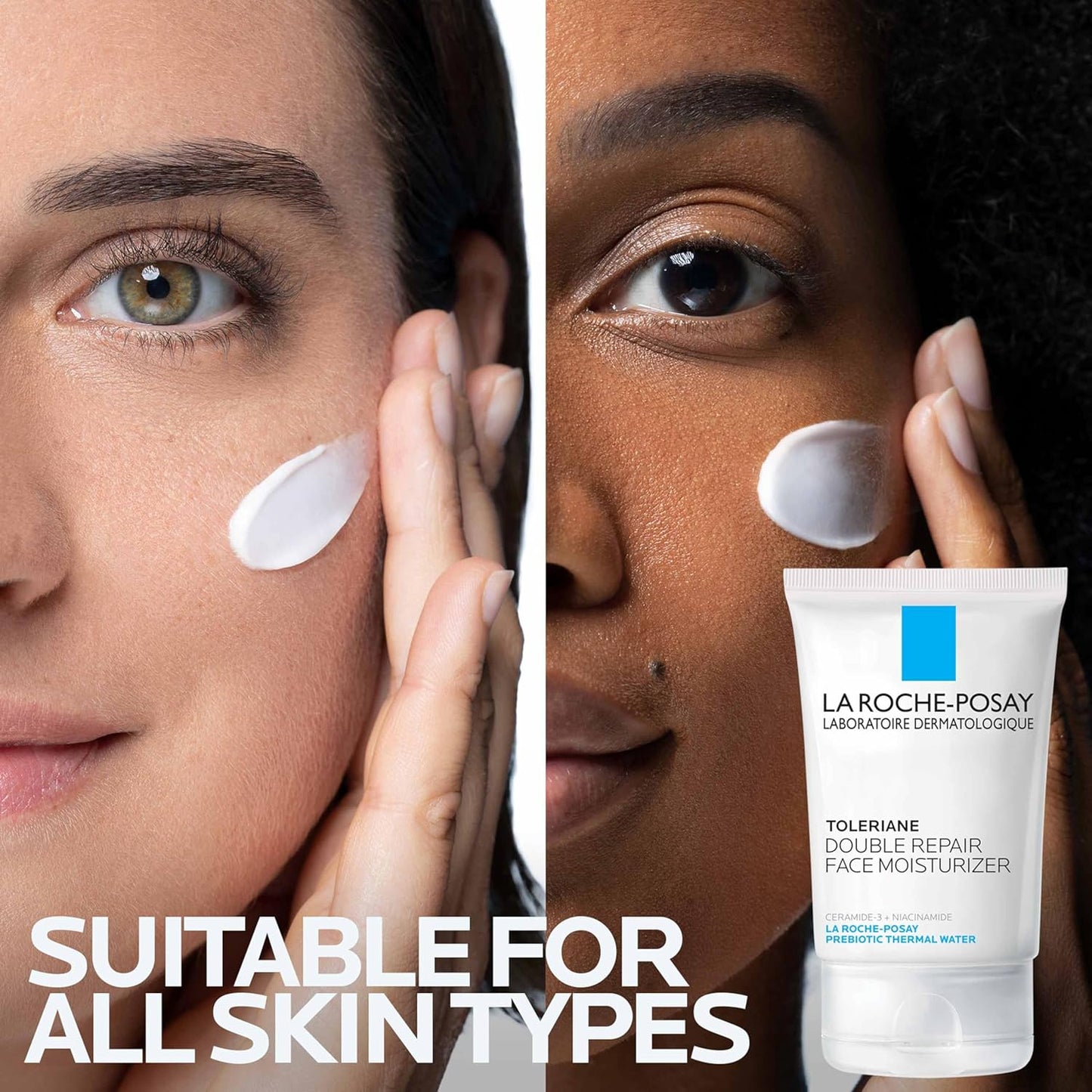 Double Repair Face Moisturizer – Daily Hydrating Face Cream with Ceramides & Niacinamide, Fragrance-Free, Long-Lasting Moisture for All Skin Types