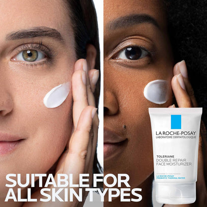 Double Repair Face Moisturizer – Daily Hydrating Face Cream with Ceramides & Niacinamide, Fragrance-Free, Long-Lasting Moisture for All Skin Types