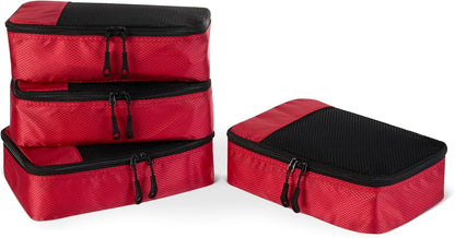Travel Packing Cubes Set – 4 Piece Luggage Organizer Set (Blue)