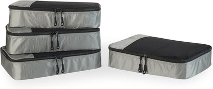 Travel Packing Cubes Set – 4 Piece Luggage Organizer Set (Blue)