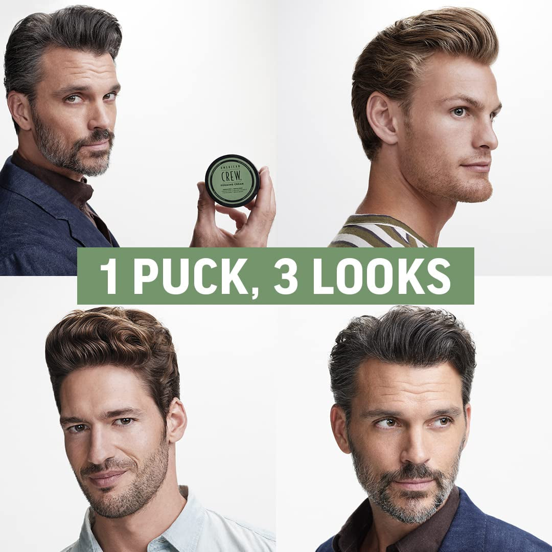 Men’s Hair Forming Cream – Medium Hold & Natural Shine Styling Cream for Thick, Curly & Straight Hair – Non-Greasy Hair Gel Alternative 1– 3 Oz
