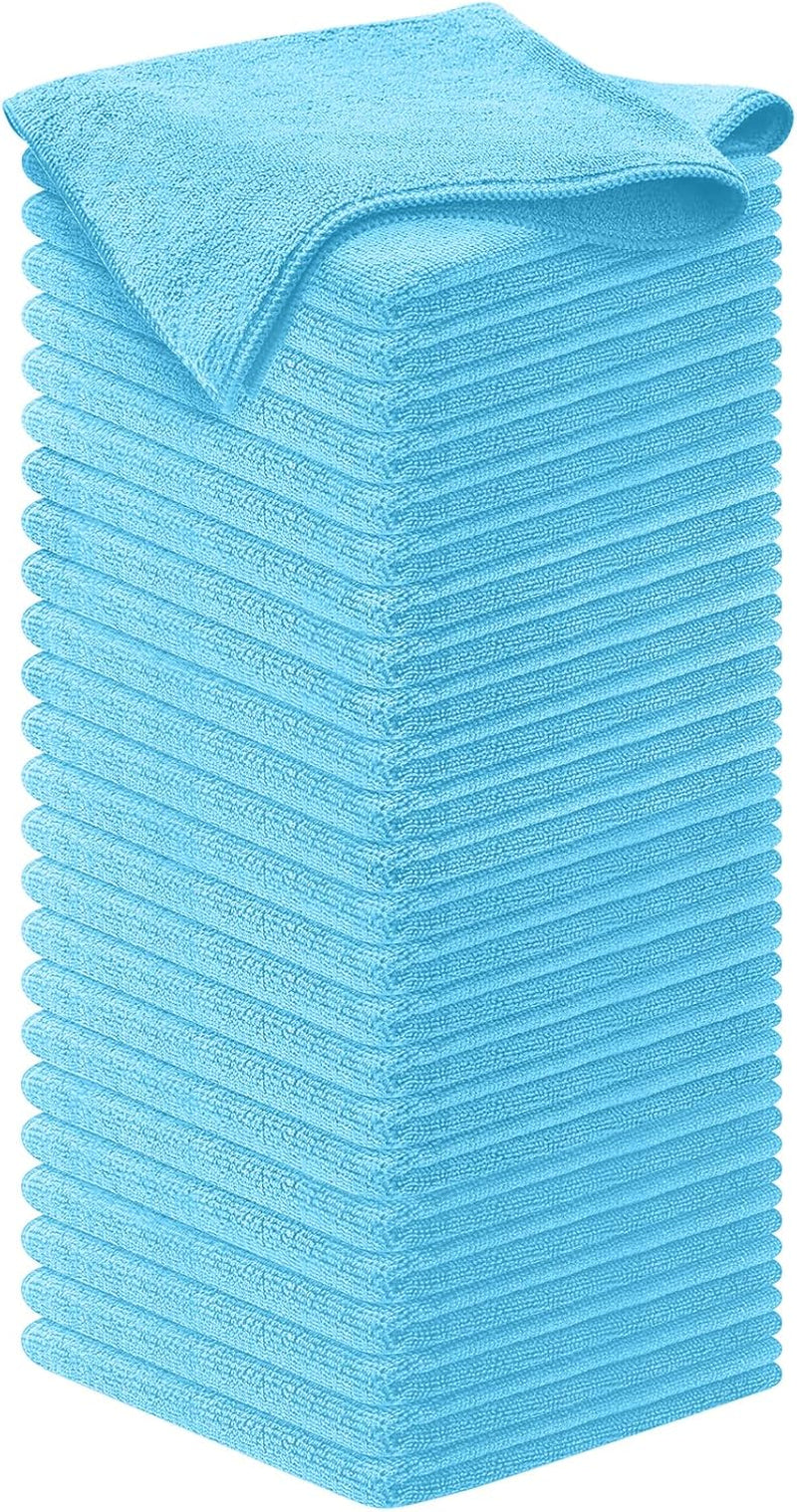 12-Pack Microfiber Cleaning Cloths - Ultra Absorbent, Streak-Free Shine, 1200 Washes - Perfect for Car Cleaning & Home Use!