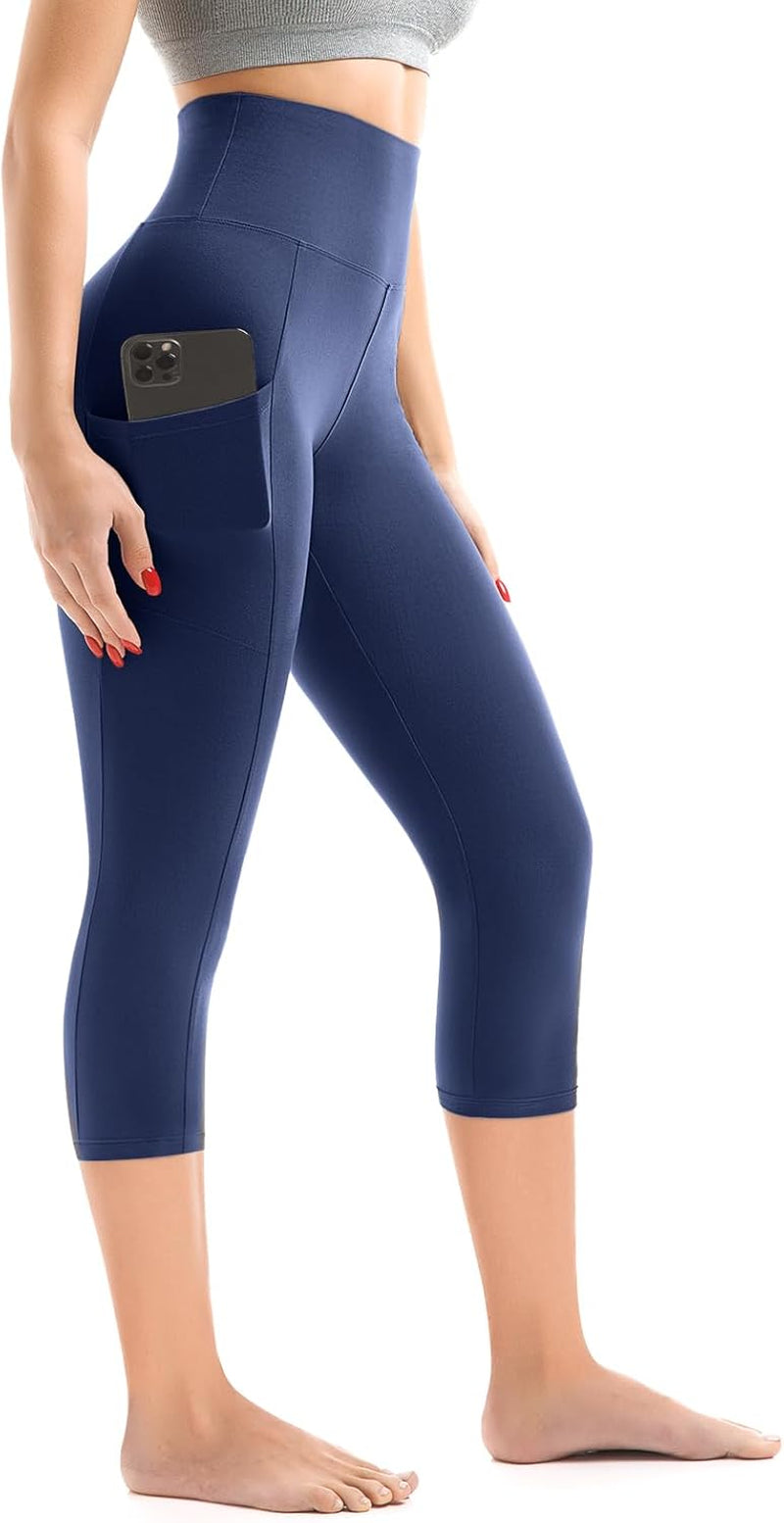 Women's High-Waisted Leggings with Pockets – Buttery Soft Yoga & Workout Pants