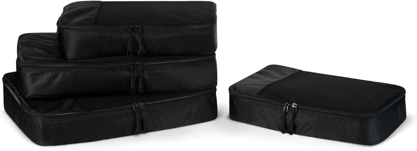 Travel Packing Cubes Set – 4 Piece Luggage Organizer Set (Blue)