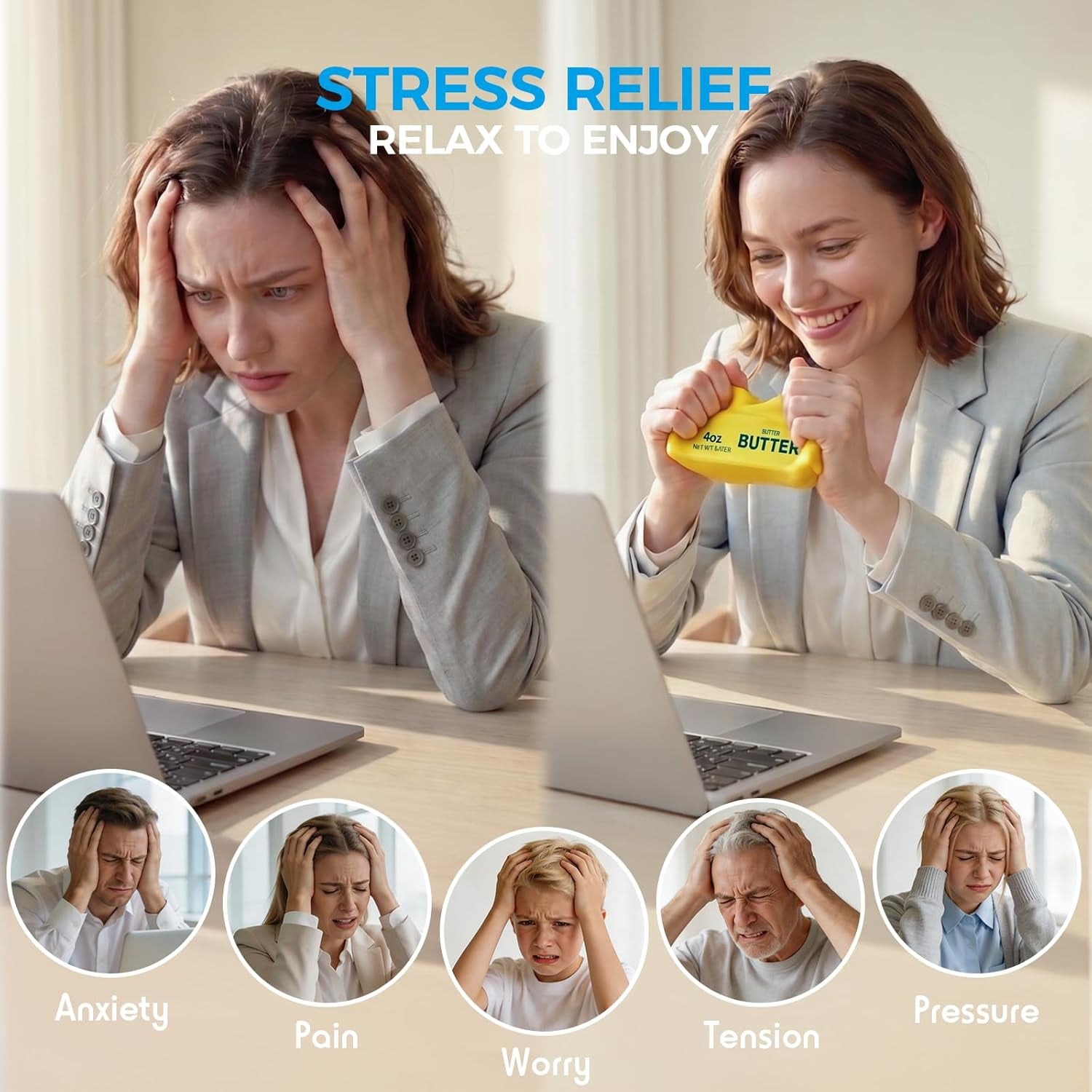 Butter Squishy Fidget Toy – Soft Slow Rising Stress Relief Squishy