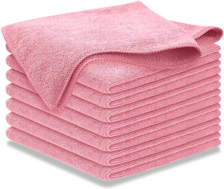 12-Pack Microfiber Cleaning Cloths - Ultra Absorbent, Streak-Free Shine, 1200 Washes - Perfect for Car Cleaning & Home Use!