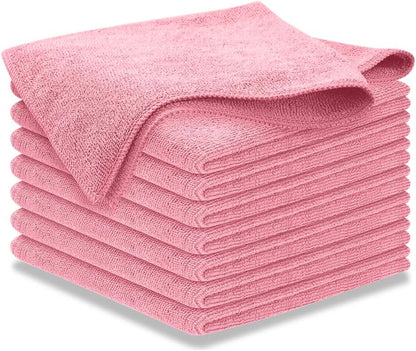 12-Pack Microfiber Cleaning Cloths - Ultra Absorbent, Streak-Free Shine, 1200 Washes - Perfect for Car Cleaning & Home Use!