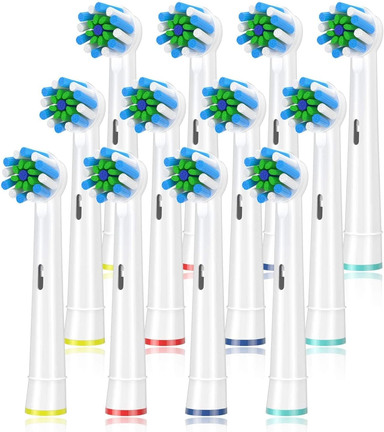 Replacement Brush Heads Fit for Braun Oral b, Compatible with Oral-B Pro 1000/2000/3000/5000/6000 Smart and Genius Electric Toothbrush, 12 Pcs (Black) 