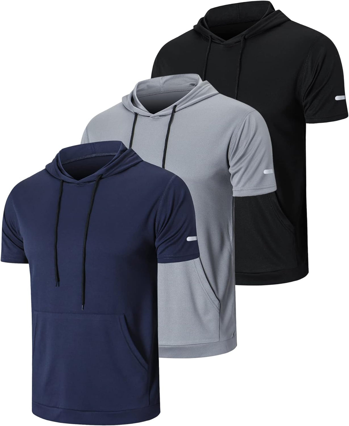 Men's Quick-Dry Mesh Athletic Workout T-Shirts - 1/3 Pack