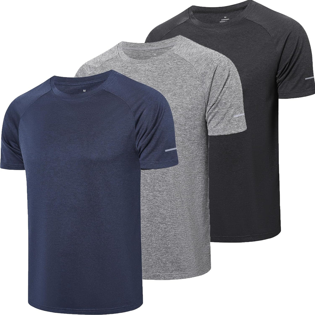 Men's Quick-Dry Mesh Athletic Workout T-Shirts - 1/3 Pack