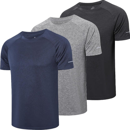 Men's Quick-Dry Mesh Athletic Workout T-Shirts - 1/3 Pack