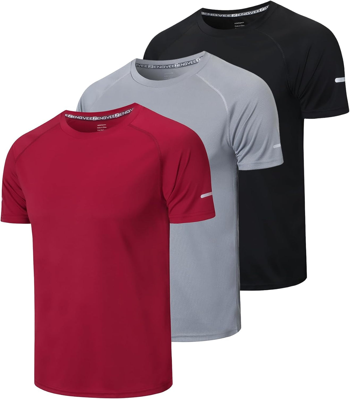 Men's Quick-Dry Mesh Athletic Workout T-Shirts - 1/3 Pack