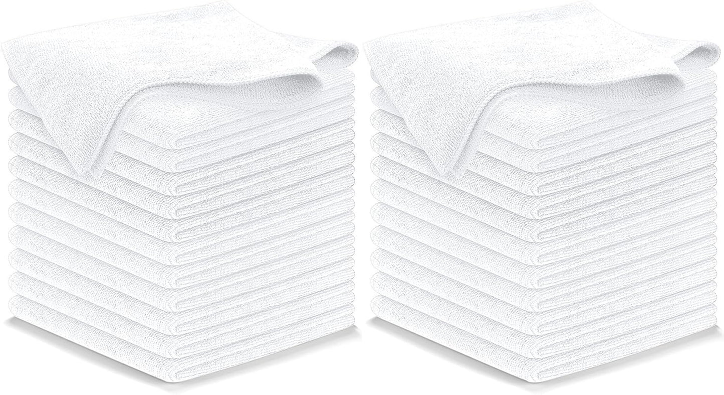 12-Pack Microfiber Cleaning Cloths - Ultra Absorbent, Streak-Free Shine, 1200 Washes - Perfect for Car Cleaning & Home Use!