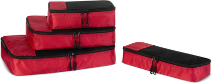 Travel Packing Cubes Set – 4 Piece Luggage Organizer Set (Blue)
