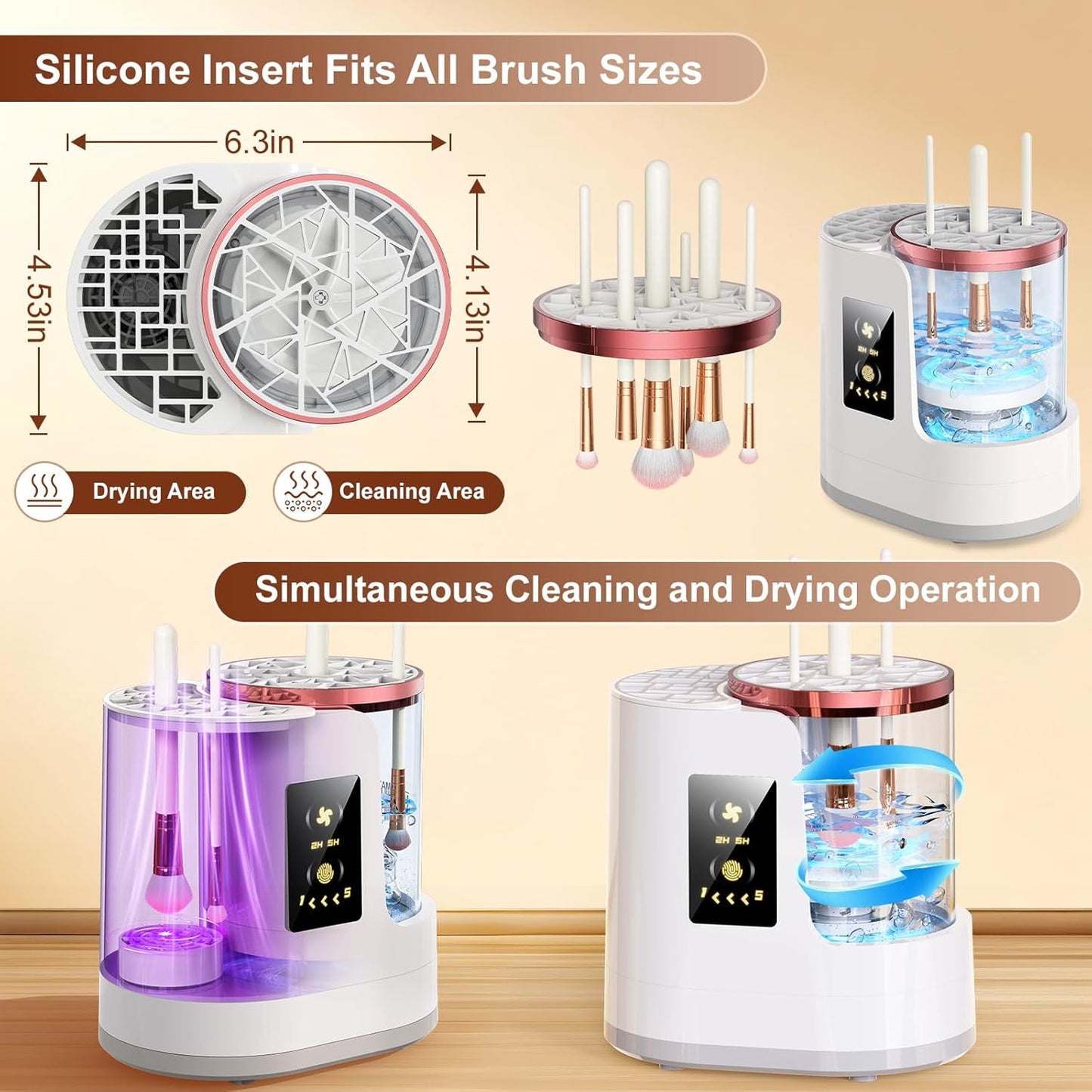 3-in-1 Electric Makeup Brush Cleaner