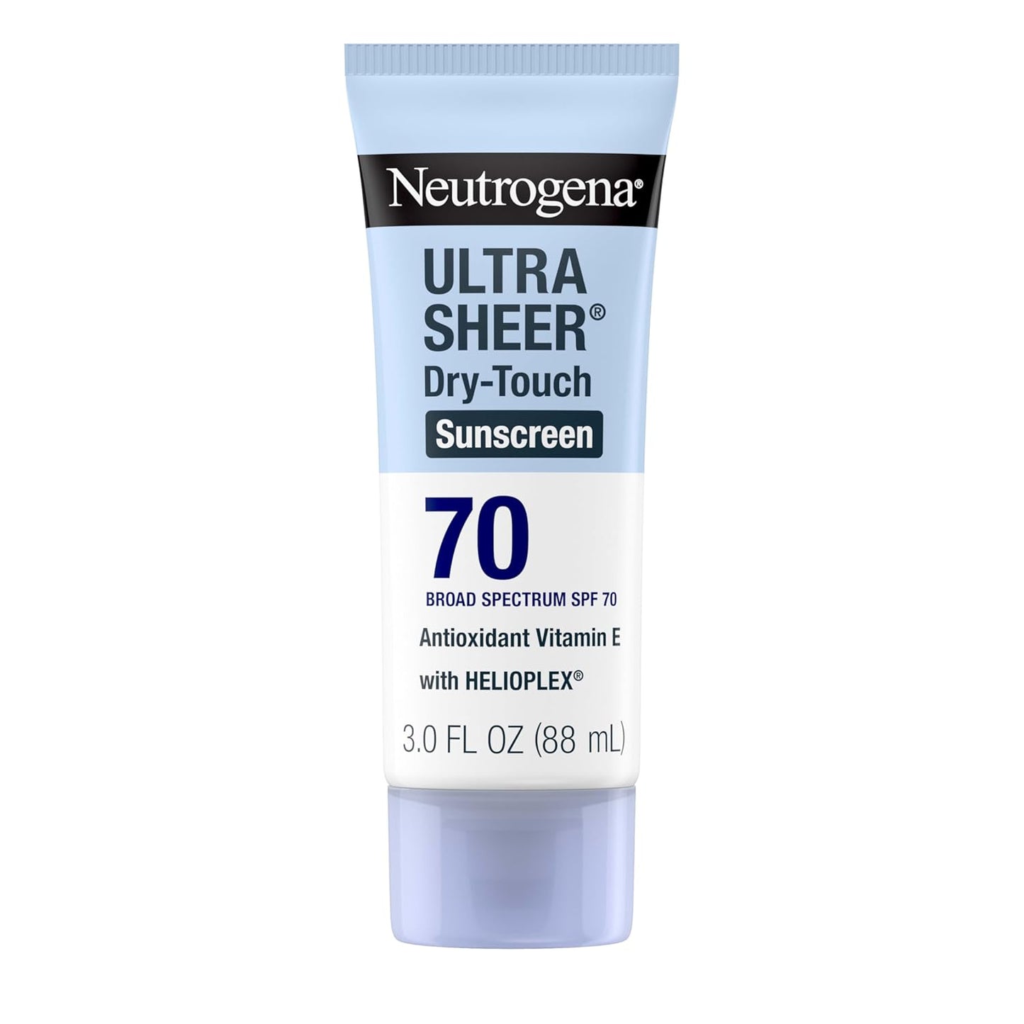 Ultra Sheer SPF 70 Sunscreen Lotion – Broad Spectrum UV Protection, Dry-Touch Matte Finish, Water Resistant, Oil-Free Formula, Travel Size 3 fl oz