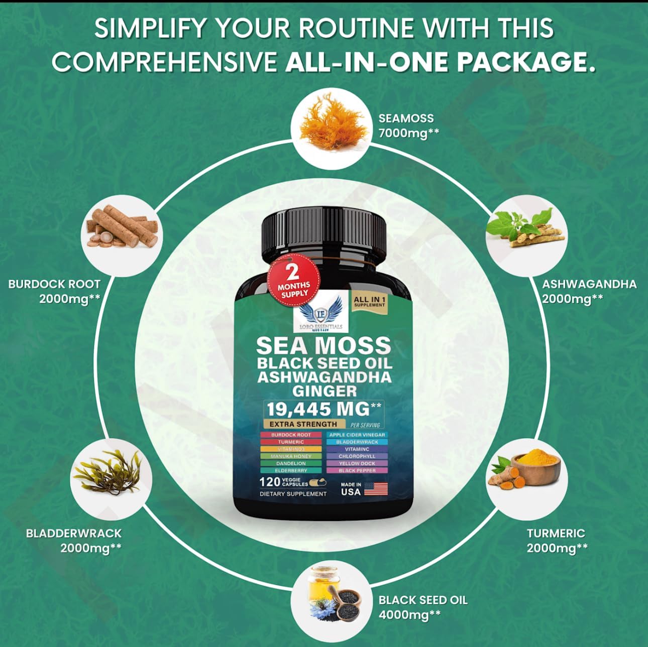 Sea Moss+ Shilajit Bundle 2 Pack /120 Cupsules