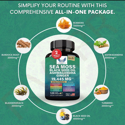 Sea Moss+ Shilajit Bundle 2 Pack /120 Cupsules