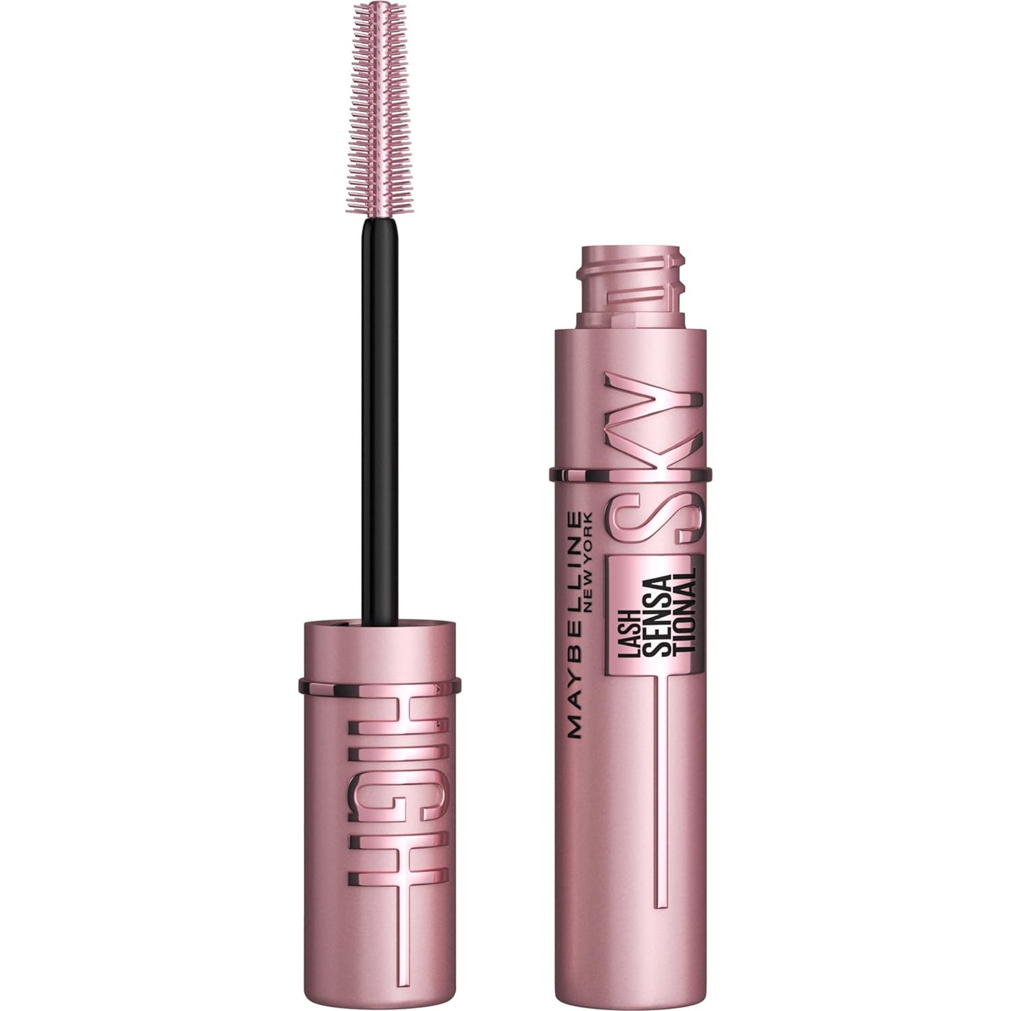 Sky High Volumizing Mascara – Lengthening, Defining & Curling Formula, Buildable Lash Makeup, Blackest Black