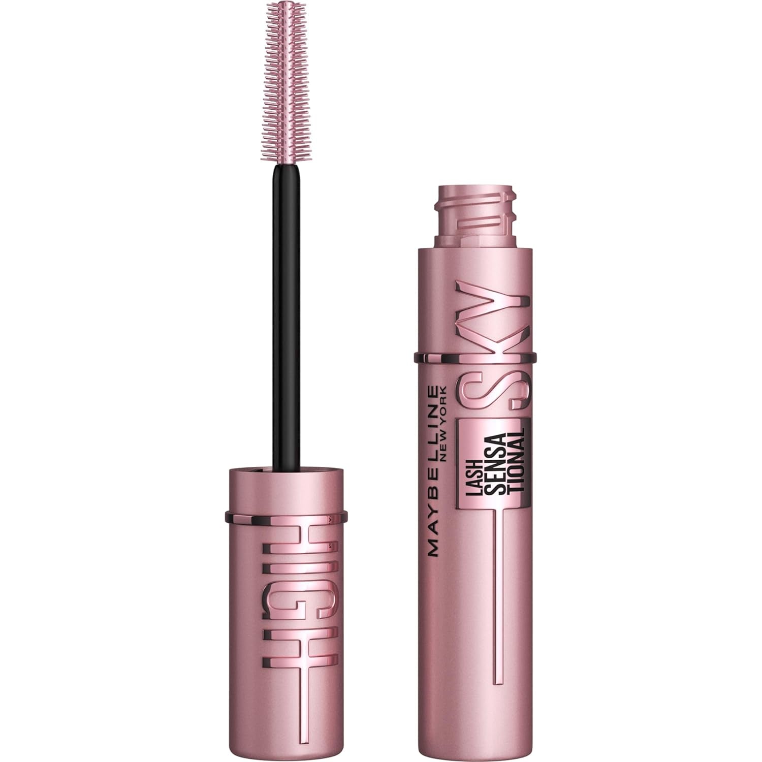 Sky High Volumizing Mascara – Lengthening, Defining & Curling Formula, Buildable Lash Makeup, Blackest Black