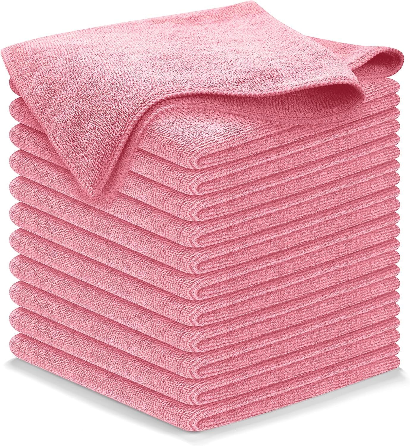 12-Pack Microfiber Cleaning Cloths - Ultra Absorbent, Streak-Free Shine, 1200 Washes - Perfect for Car Cleaning & Home Use!