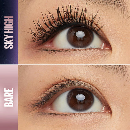 Sky High Volumizing Mascara – Lengthening, Defining & Curling Formula, Buildable Lash Makeup, Blackest Black