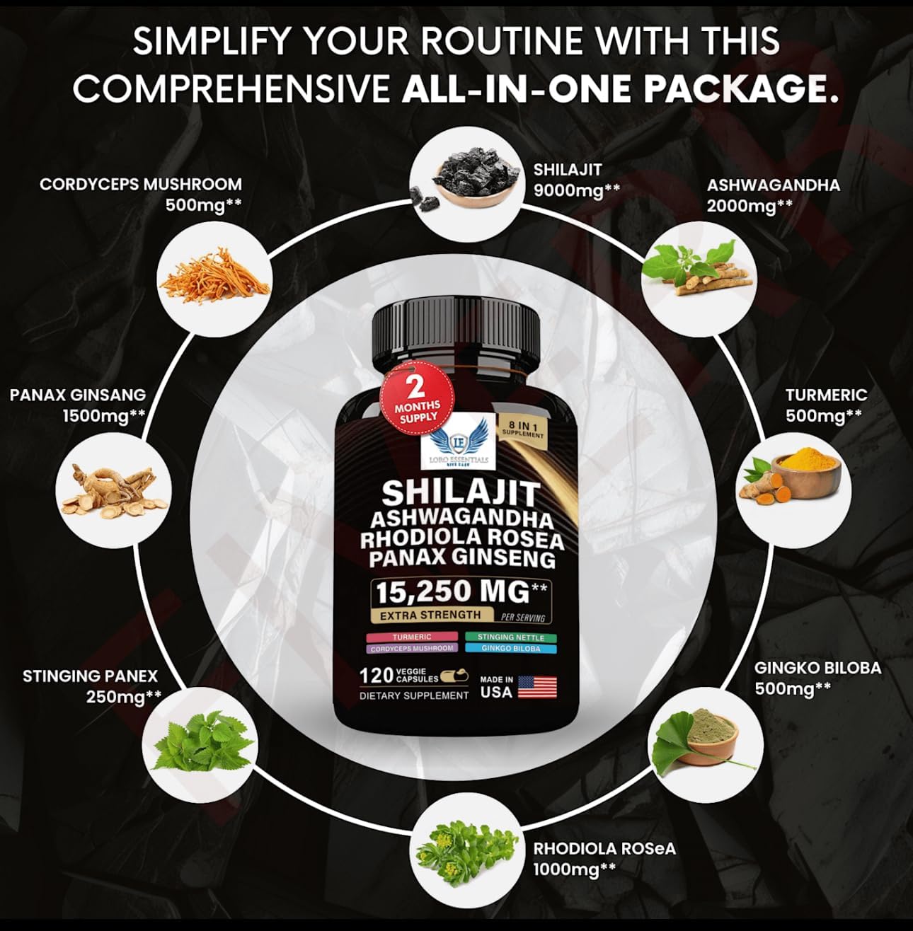 Sea Moss+ Shilajit Bundle 2 Pack /120 Cupsules