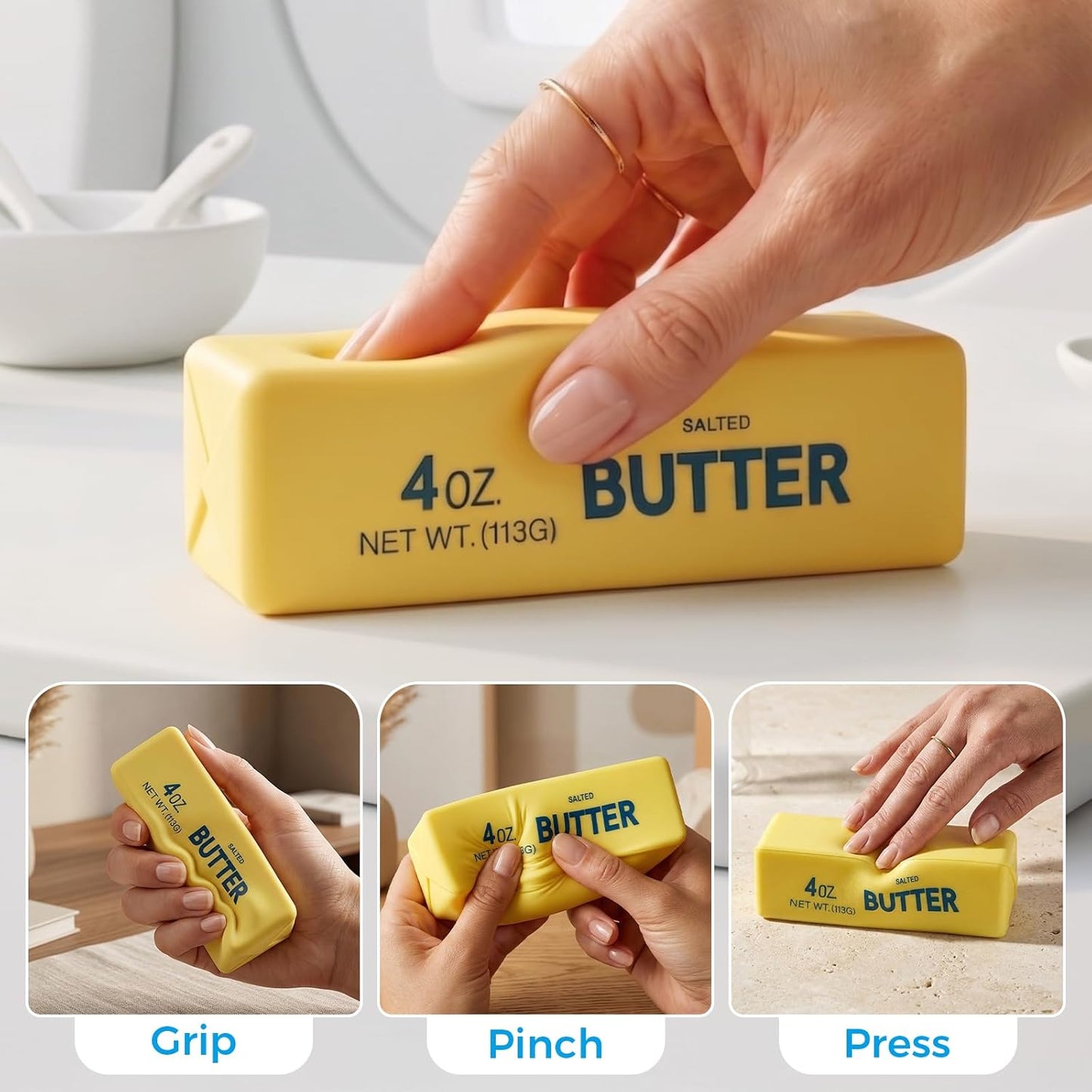 Butter Squishy Fidget Toy – Soft Slow Rising Stress Relief Squishy
