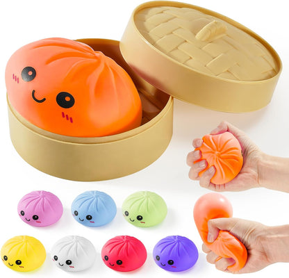 Glitter Dumpling Squishy Mystery Box – Stress Relief Fidget Toy (Golden)