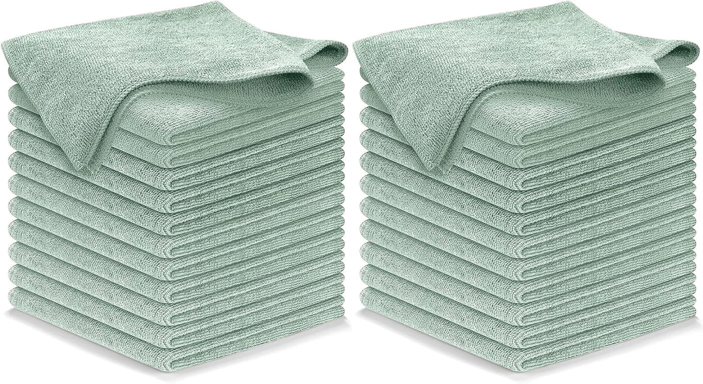 12-Pack Microfiber Cleaning Cloths - Ultra Absorbent, Streak-Free Shine, 1200 Washes - Perfect for Car Cleaning & Home Use!