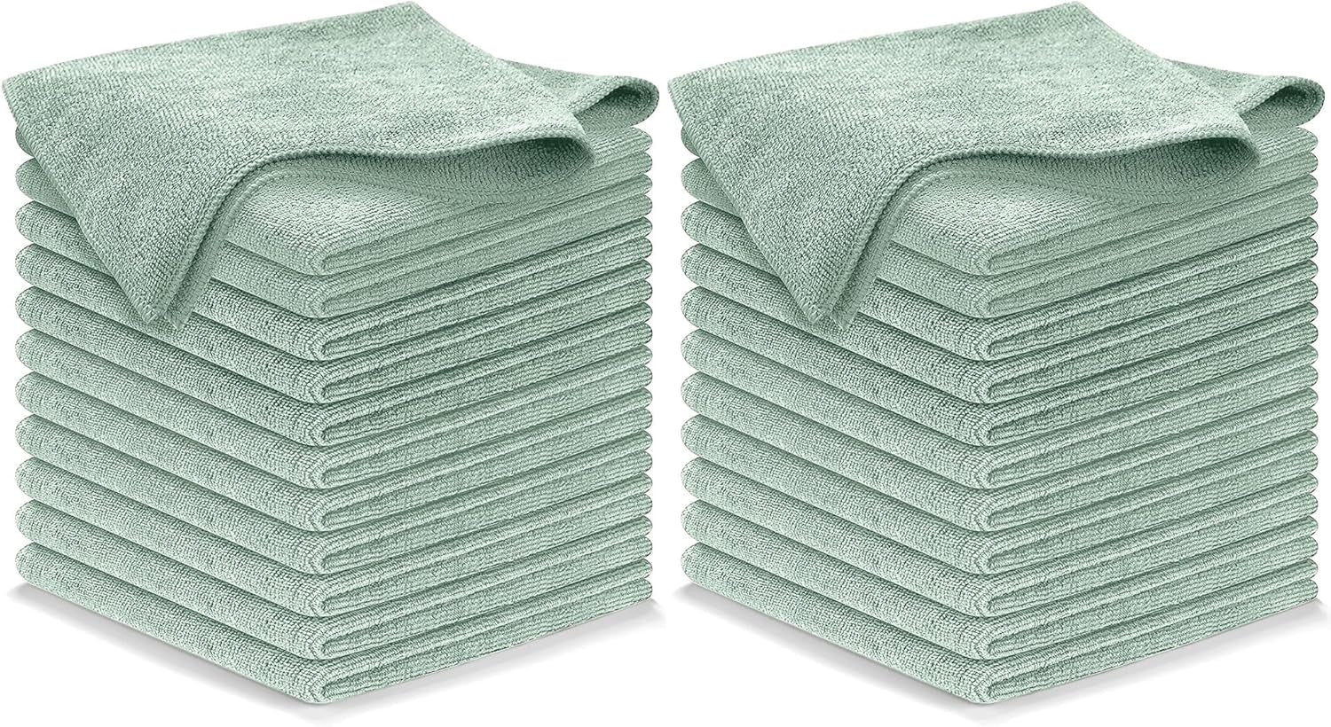 12-Pack Microfiber Cleaning Cloths - Ultra Absorbent, Streak-Free Shine, 1200 Washes - Perfect for Car Cleaning & Home Use!
