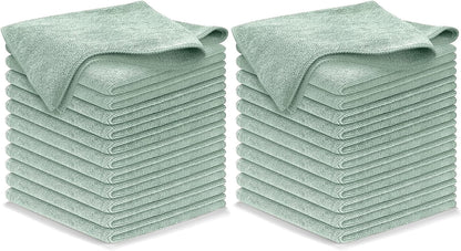 12-Pack Microfiber Cleaning Cloths - Ultra Absorbent, Streak-Free Shine, 1200 Washes - Perfect for Car Cleaning & Home Use!