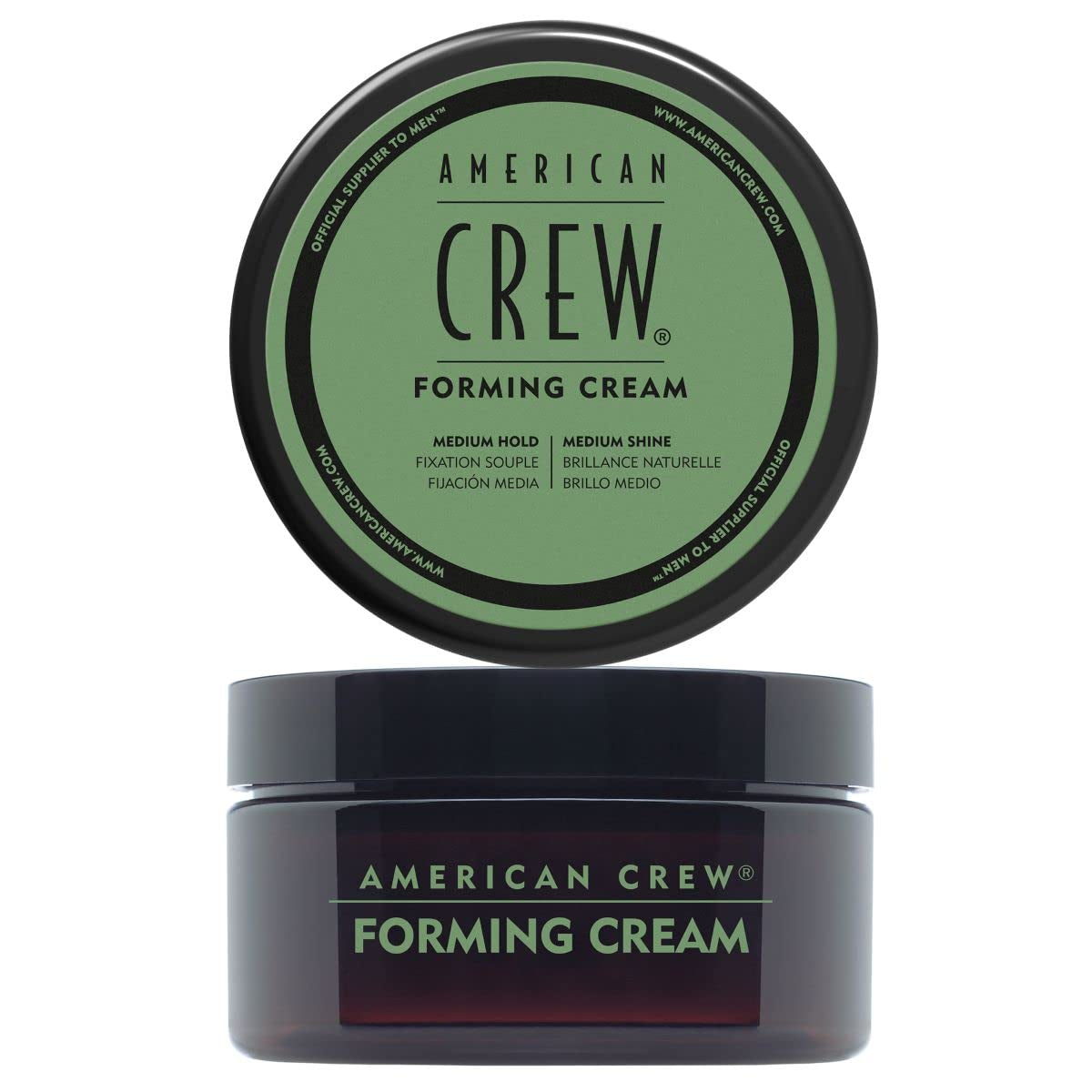 Men’s Hair Forming Cream – Medium Hold & Natural Shine Styling Cream for Thick, Curly & Straight Hair – Non-Greasy Hair Gel Alternative 1– 3 Oz