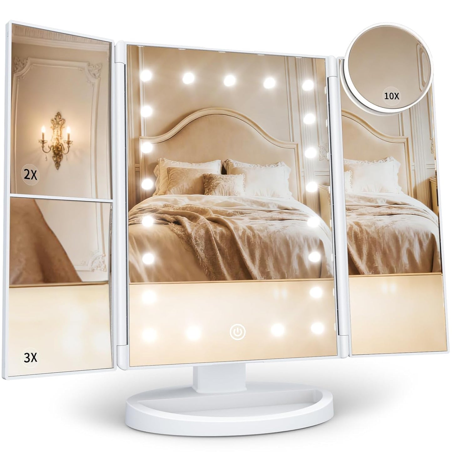 LED Vanity Makeup Mirror with Lights & Magnification