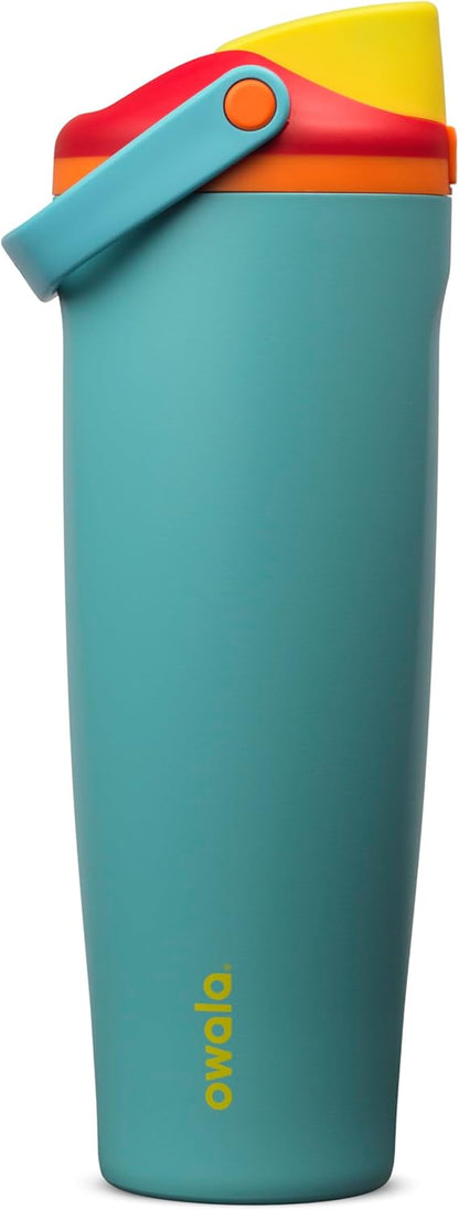 30oz Insulated Stainless Steel Water Bottle with Straw & Leakproof Lid – Green